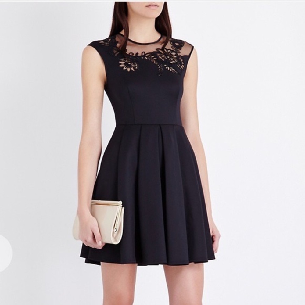 Ted Baker Dolli Dress in Black Size 2 - Picture 11 of 11